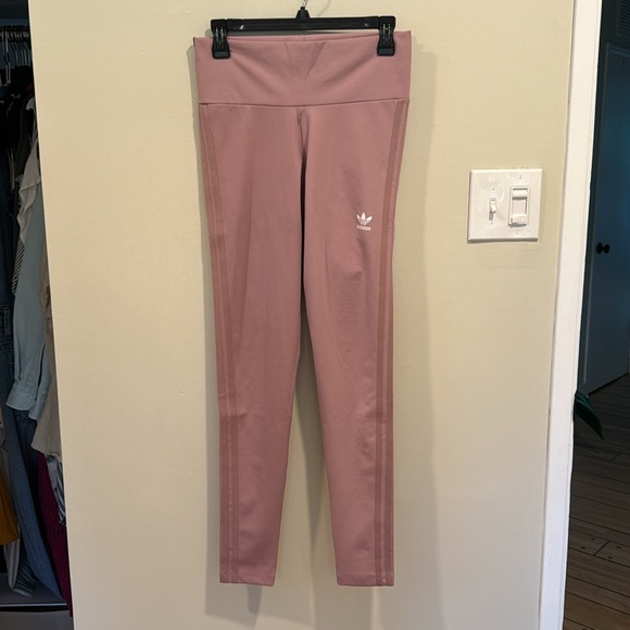 ADIDAS Adicolor Classics Tonal 3-Stripes Tights in Magic Mauve sz L NWOT RARE - Picture 7 of 11